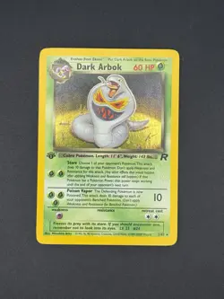 Dark Arbok Pokemon Card - WOTC - 1st Edition - Team Rocket - 2/82 - Holo NM - Image 1