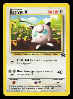 Jigglypuff 7 WOTC Black Star Promo Pokemon Card - Image 1