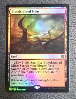 Bloodstained Mire Khans of Tarkir Foil MTG NM Magic Card - Image 1