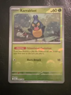 Karrablast 009/086 POKEBALL PATTERN Black Bolt Pokemon Card Pack Fresh NM - Image 1