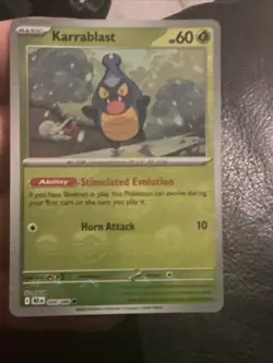 Karrablast 009/086 POKEBALL PATTERN Black Bolt Pokemon Card Pack Fresh NM - Image 3