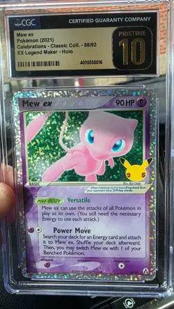 Two graded pokemon cards cgc pristine 10 Mew and CGC 9.5 Mew Black Star Promo. - Image 3