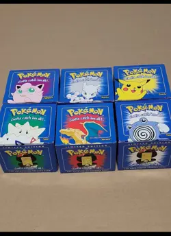 pokemon 23k gold plated trading card, Complete Set Blue Box Lot Of 6 - Image 1