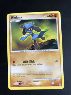 Riolu 61/130 - Diamond Pearl Pokemon Card 2007 LP/NM - Image 1