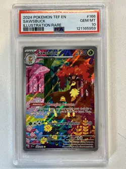 PSA 10 Sawsbuck #166/162 Illustration Rare - Temporal Forces Pokemon TCG Card - Image 1