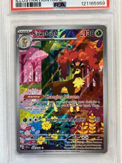 PSA 10 Sawsbuck #166/162 Illustration Rare - Temporal Forces Pokemon TCG Card - Image 3
