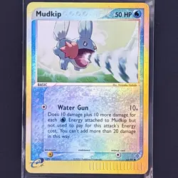 Mudkip 65/97 EX Dragon Reverse Holo Rare Pokemon Card TCG 2003 Vintage Water Dmg - Image 1