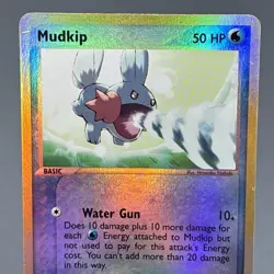 Mudkip 65/97 EX Dragon Reverse Holo Rare Pokemon Card TCG 2003 Vintage Water Dmg - Image 3