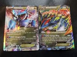 M Salamence EX XY171 & Salamence EX XY170 Black Star Promo Pokemon Card Set HP - Image 1