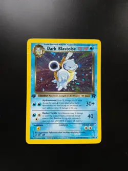 Pokemon Dark Blastoise TCG Team Rocket Holo Card 3/82 1st Edition - Image 1