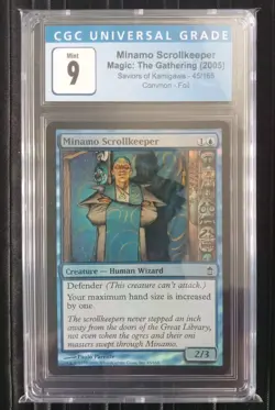 Mtg Minamo Scrollkeeper (CGC) 9 Saviors of Kamigawa.l, Foil (2005) - Image 1