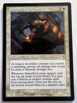 Sanwell, Avenger Ace - RETRO FRAME - MTG The Brothers War: Commander - NM - Image 1