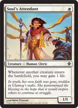 MTG Soul's Attendant, Rise of the Eldrazi, Heavily Played, English - Image 1