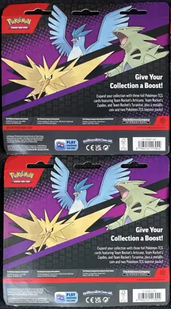 Pokemon Blister 2-Pack Booster Team Rocket Articuno Zapdos Tyranitar (Lot of 2) - Image 2
