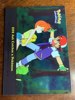 2000 Topps Pokemon TV #EP3 Ash Catches a Pokemon A Foil FREE COMBINED SHIP - Image 1