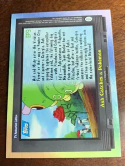 2000 Topps Pokemon TV #EP3 Ash Catches a Pokemon A Foil FREE COMBINED SHIP - Image 2