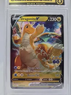 2022 Pokemon Dragonite V Promo #SWSH235 Golden Grading 💎 MINT 10 Free Shipping! - Image 2