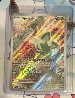 Heavily Played Sprigatito - 196/193 - Illustration Rare Pokemon Paldea Evolved - Image 1