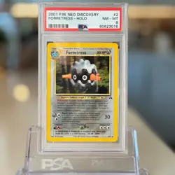 2001 Pokemon Neo Discovery Forretress Holo PSA 8 2/75 #2 - Image 1