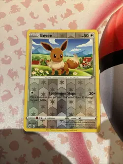 🚀Pokemon TCG - EEVEE - 205/264 - Reverse Holo - Fusion Strike (2021) MINT - Image 1