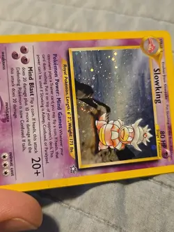 Pokemon TCG Holo With SWIRL Slowking 14/111 Neo Genesis Unlimited Rare LP - Image 3