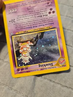 Pokemon TCG Holo With SWIRL Slowking 14/111 Neo Genesis Unlimited Rare LP - Image 4