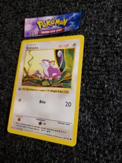 Rattata (Shadowless) - 61/102 Base Set - 1st Edition - Pokemon TCG LP-NM - Image 2