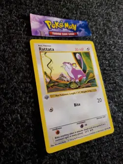 Rattata (Shadowless) - 61/102 Base Set - 1st Edition - Pokemon TCG LP-NM - Image 3