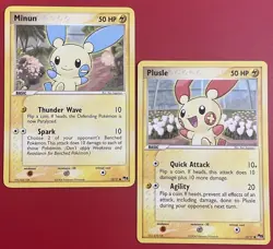 Pokemon Minun 12/17 & Plusle 13/17- Pop Series 1 Promo Non-Holo - Image 1