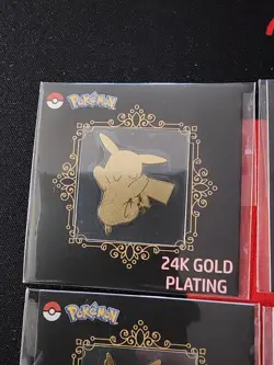 Pokemon Striking Popping Candy 24k Gold Plated Sticker Lot 14 Including Pikachu - Image 2