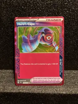 Hero's Cape 152/162 Sv05: Temporal Forces Holo Pokemon Tool TCG NM 2024 - Image 2