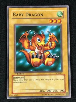 YUGIOH BABY DRAGON SDJ-003 1ST COMMON (NM) - Image 1