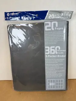 HENWEI 9-Pocket Trading Card Binder - 360 Card Capacity - Side Loading Pockets - Image 1