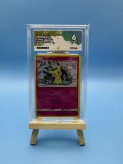 POKEMON TEAM UP SM BLACK STAR PROMO MIMIKYU #SM163 HOLO ACE 6 Graded Card - Image 1