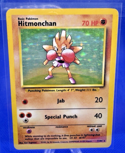 Pokemon TCG Hitmonchan Unlimited Rare Holo Card Base Set 007/102 - Image 4