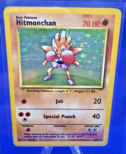Pokemon TCG Hitmonchan Unlimited Rare Holo Card Base Set 007/102 - Image 5
