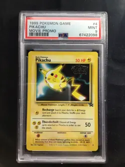 Pokemon Cards: Wizards Black Star Promo: Pikachu 4 PSA 9 - Image 1