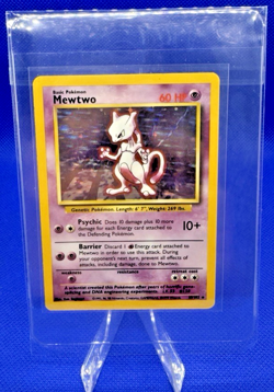 Pokemon TCG Base Set Mewtwo Holo Card 10/102 Vintage Rare MP/HP Unlimited 1999 - Image 3