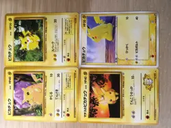 Pokemon Japanese Pikachu base jungle adv gym 4 cards set lot - Image 1