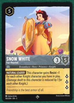 Snow White - Fair-Hearted - Shimmering Skies #183 - Disney Lorcana TCG Card - Image 1