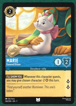 Marie - Favored Kitten - Archazia's Island #166 - Disney Lorcana TCG Card - Image 1