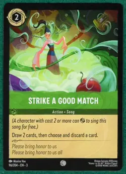 Strike A Good Match - Into The Inklands #96 - Disney Lorcana TCG Card - Image 1
