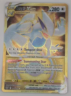 Lugia VSTAR 211/195 Silver Tempest Gold Secret Rare Pokemon Card TCG NM - Image 1