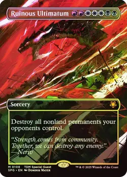 1 x FOIL Ruinous Ultimatum (Borderless) Special Guests 108 - Image 1