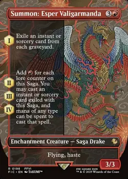 x1 Summon: Esper Valigarmanda - Foil - Borderless R MTG Commander: Final Fantasy - Image 1