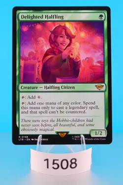 MTG Delighted Halfling Universes Beyond: the Lord of the Rings Regular #158 - Image 1