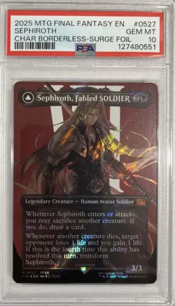 PSA 10 GEM MINT Magic the Gathering MTG Sephiroth Surge Foil 0527 Final Fantasy - Image 1