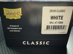 Dragon Shield White Classic Display - 10 Boxes Of 100 Protective Sleeves - Image 2