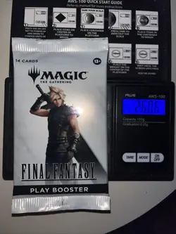 Heavy 26.06g Magic The Gathering Sealed Final Fantasy Booster Pack - Image 1