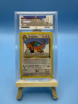 1999 Pokemon WB First Movie DRAGONITE Black Star Promo #5 - ACE 5 Graded - Image 1